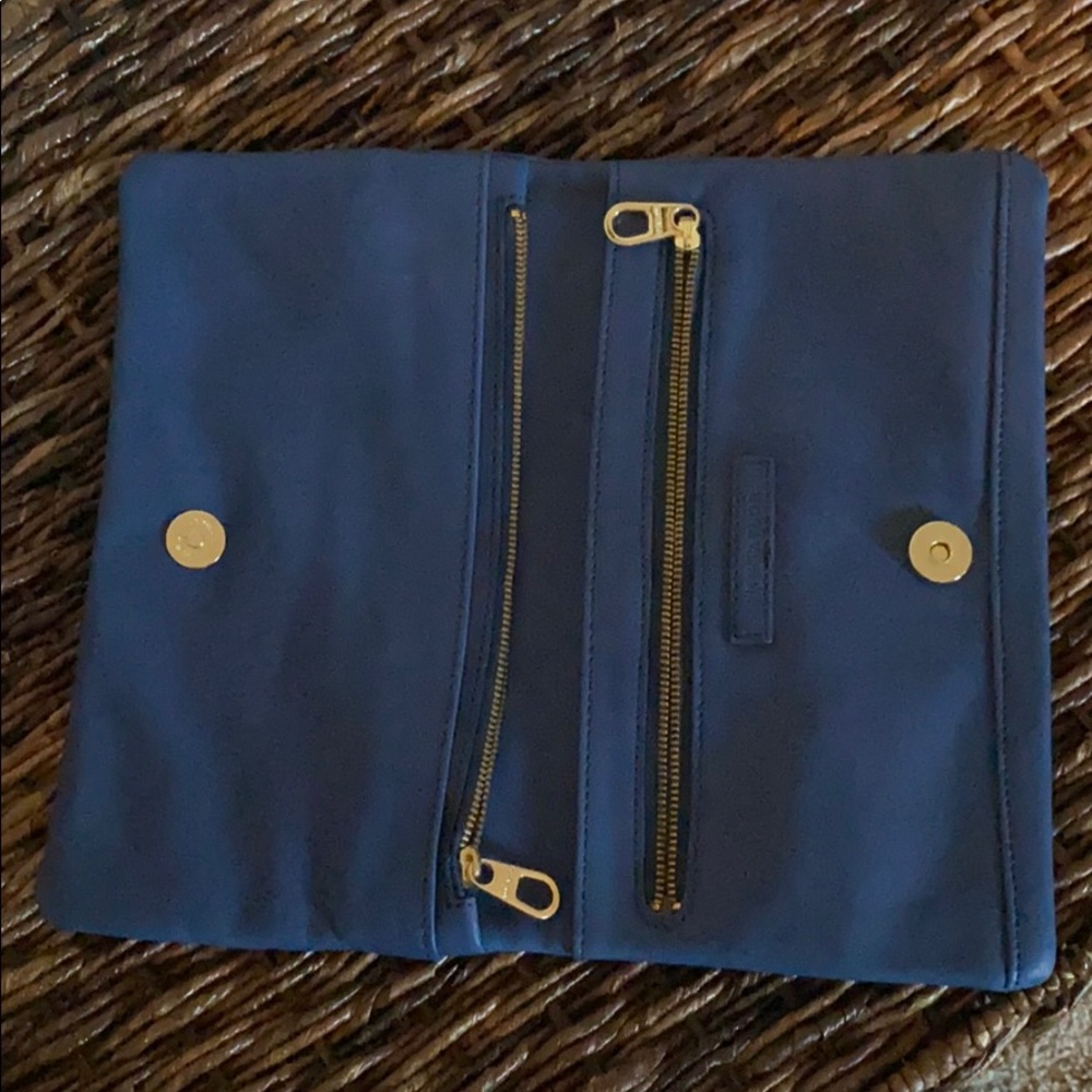 Ann Taylor blue clutch